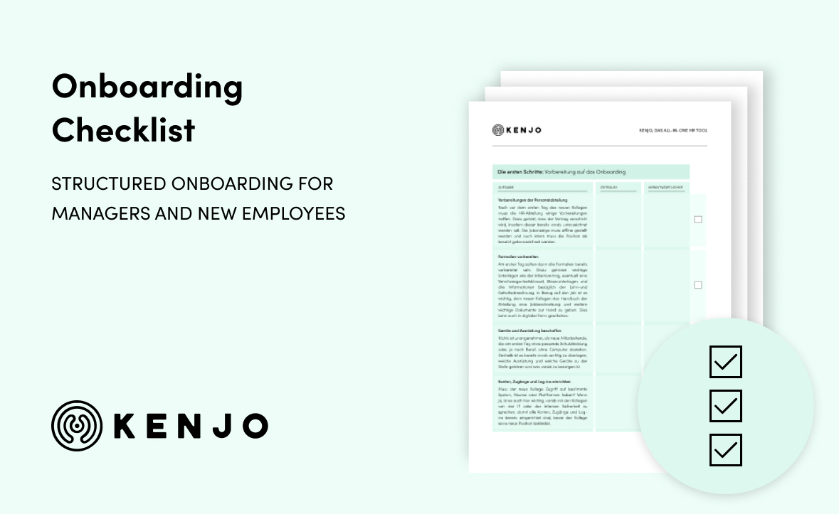 Kenjo Onboarding Checklist Landing Page