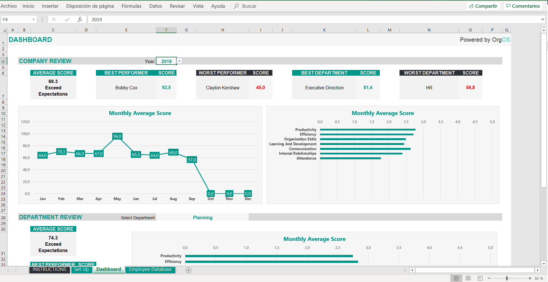 what is an excel template